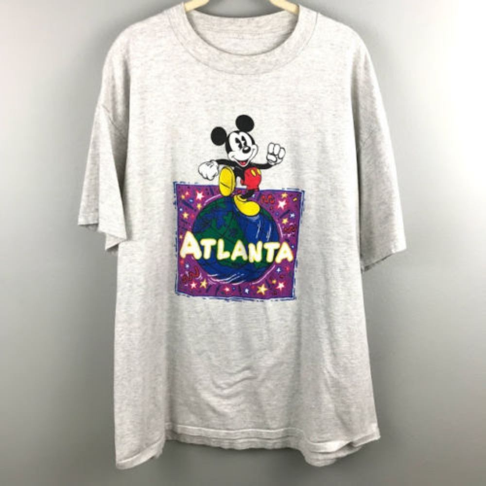 Vintage Mickey Mouse Tee Large Atlanta Graphic